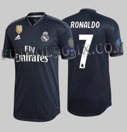 ADIDAS CRISTIANO RONALDO REAL MADRID JERSEY AUTHENTIC MATCH DE VISITA UEFA CHAMPIONS LEAGUE 2018/19 1