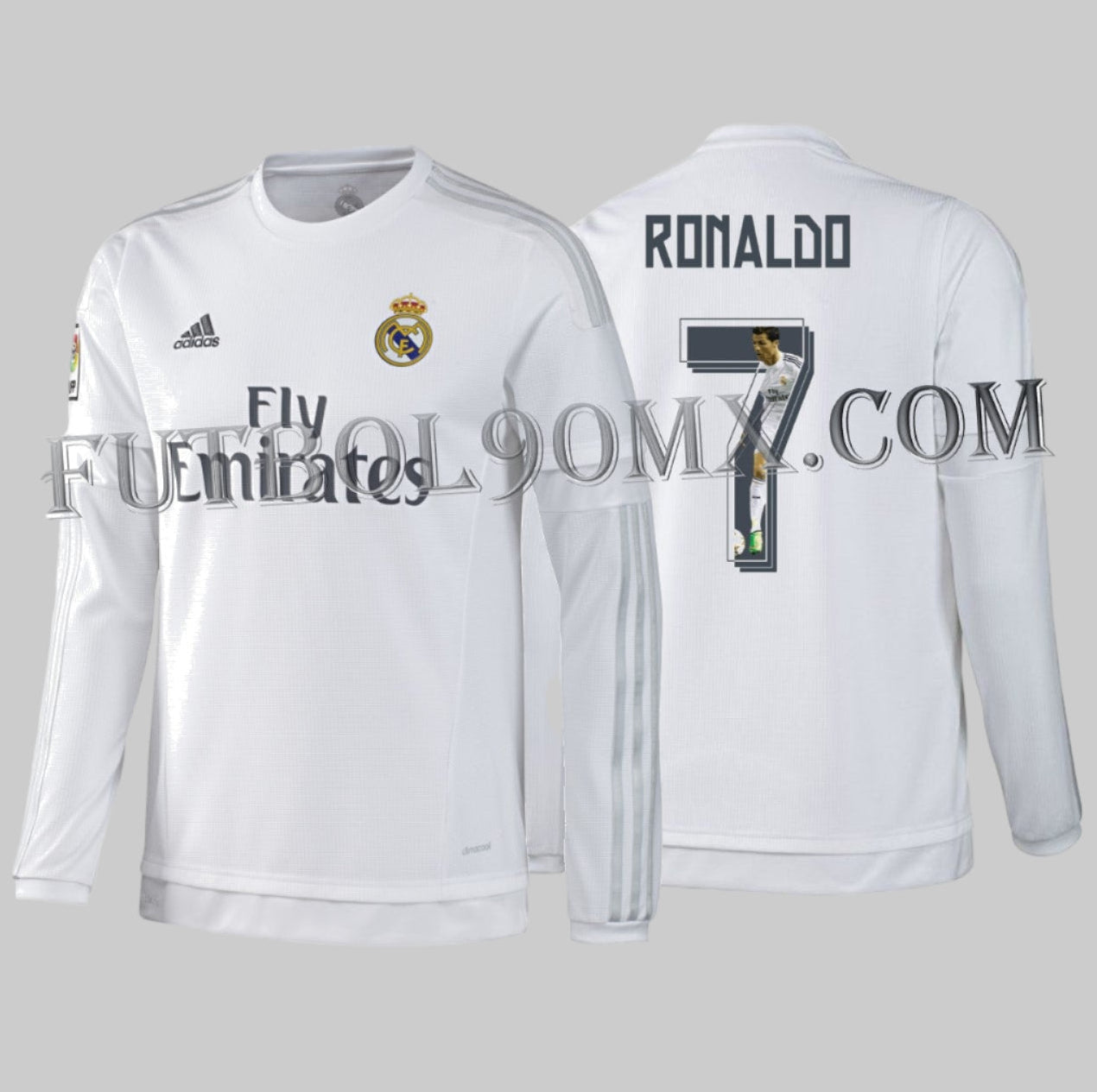 ADIDAS CRISTIANO RONALDO GALERIA REAL MADRID JERSEY MANGA LARGA DE CASA 2015/16 1