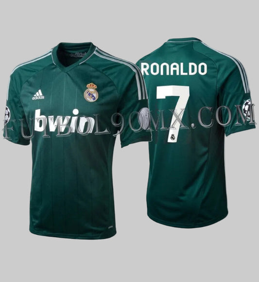 Jersey Tercero con estampado oficial de Cristiano Ronaldo CR7 número 7 Real Madrid 2012-13 tipografía exclusiva Champions League X53540