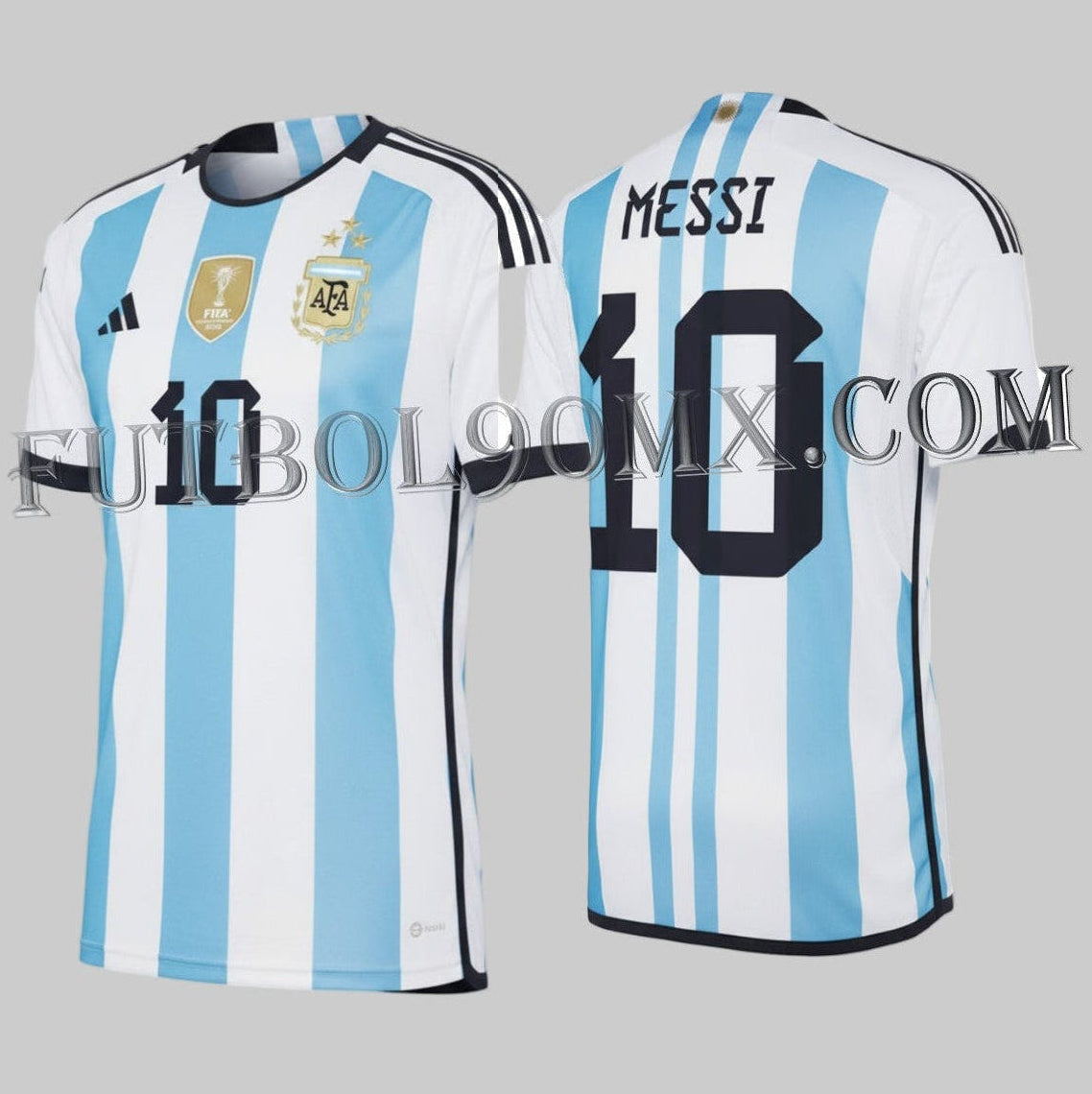 Jersey Argentina 3 Estrellas Lionel Messi 10 Campeón del Mundo Qatar 2022