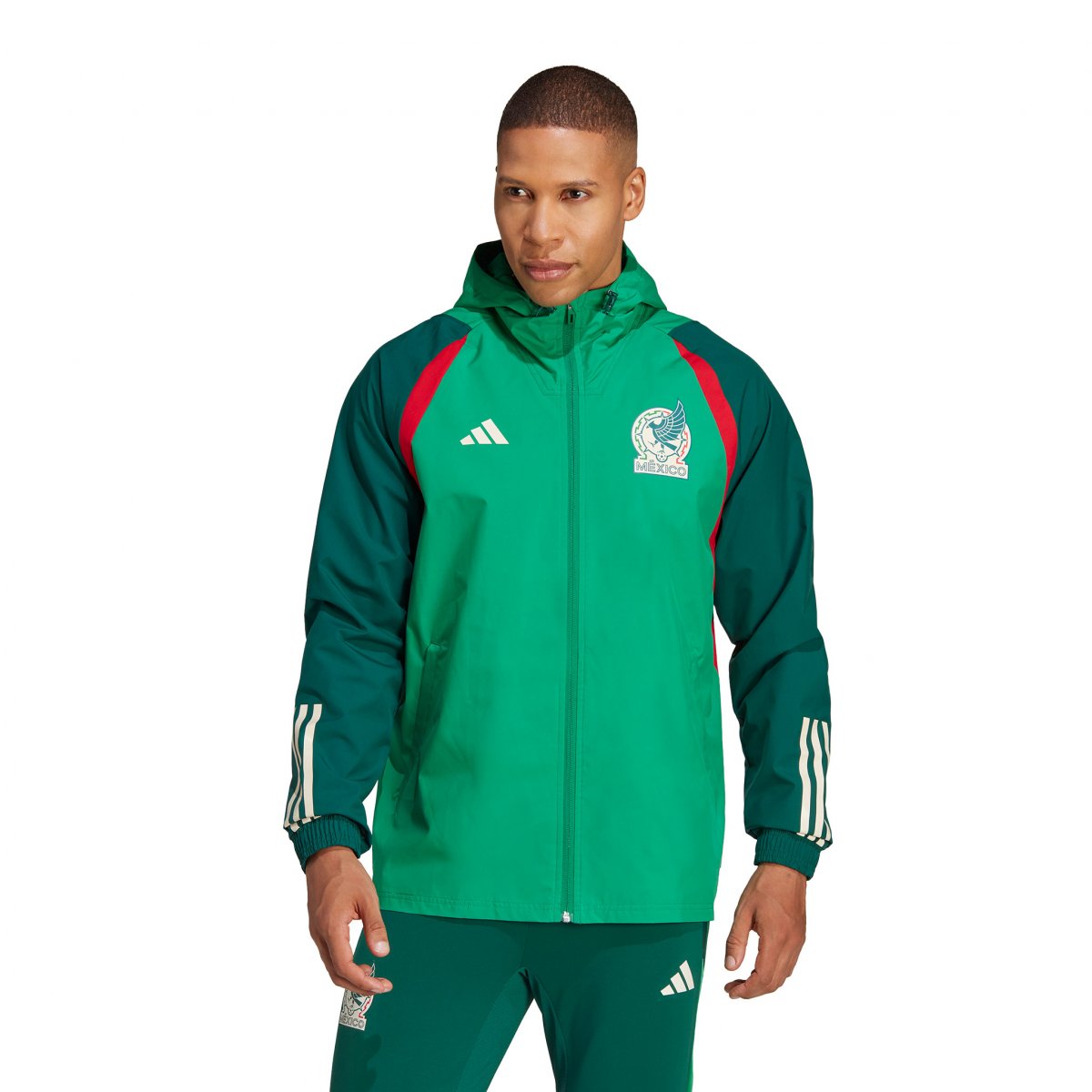 ADIDAS MÉXICO CHAMARRA ALL WEATHER PARA TODO CLIMA COPA MUNDIAL FIFA 2022 2