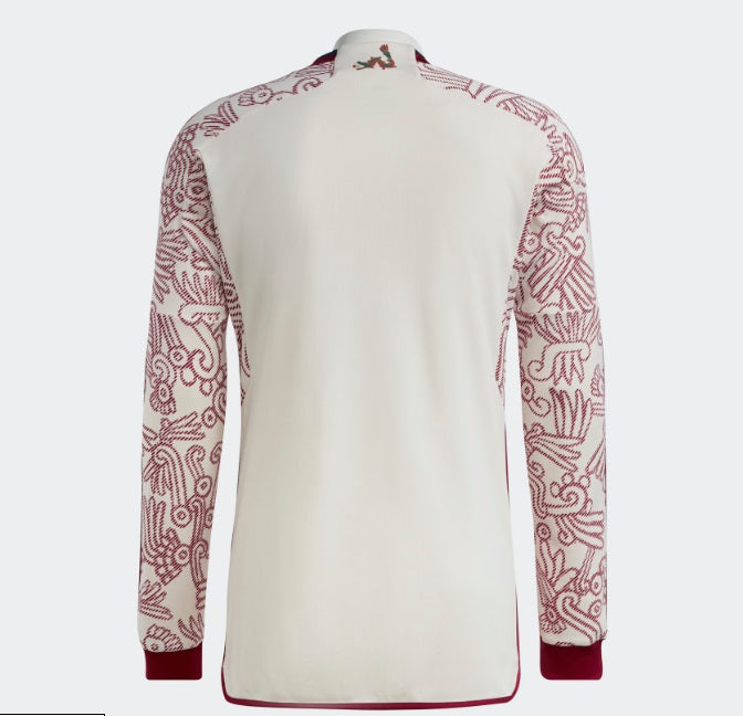 ADIDAS MÉXICO JERSEY DE VISITA DE MANGA LARGA COPA MUNDIAL FIFA 2022 2