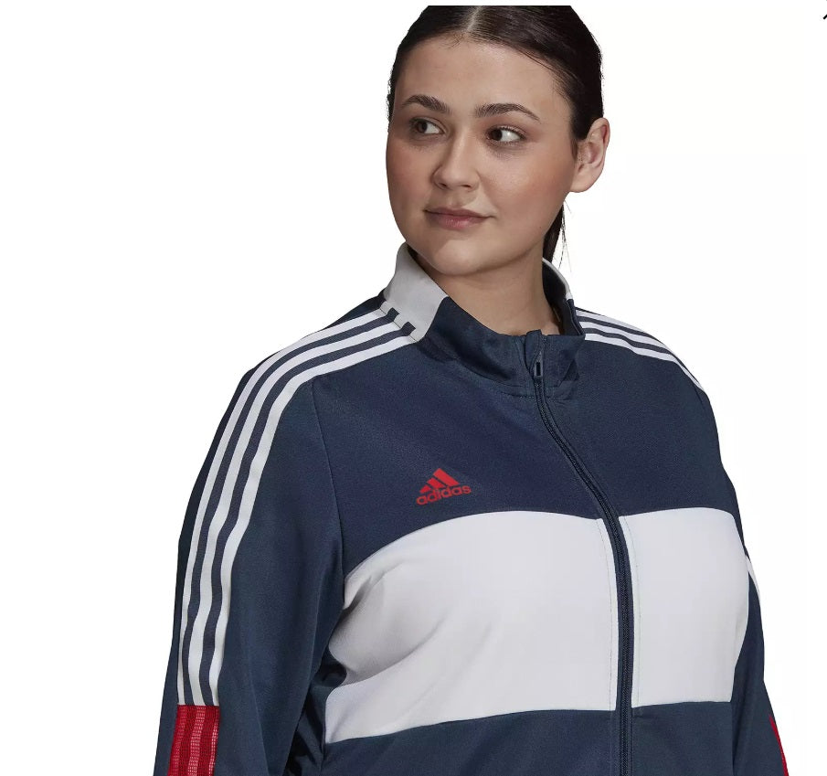 ADIDAS TIRO 21 CHAMARRA DEPORTIVA TALLA PLUS PARA MUJER 3