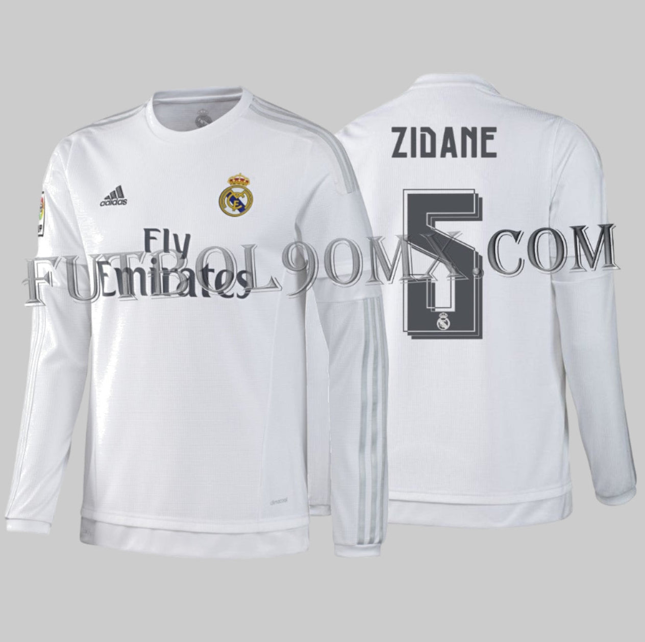 ADIDAS ZINEDINE ZIDANE REAL MADRID JERSEY MANGA LARGA DE CASA 2015/16 1