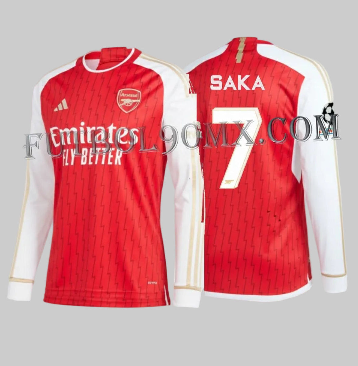 ADIDAS BUKAYO SAKA ARSENAL FC JERSEY MANGA LARGA DE CASA UEFA CHAMPIONS LEAGUE 2023/24 1