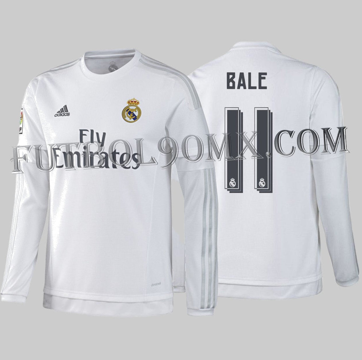 ADIDAS GARETH BALE REAL MADRID JERSEY MANGA LARGA DE CASA 2015/16 1