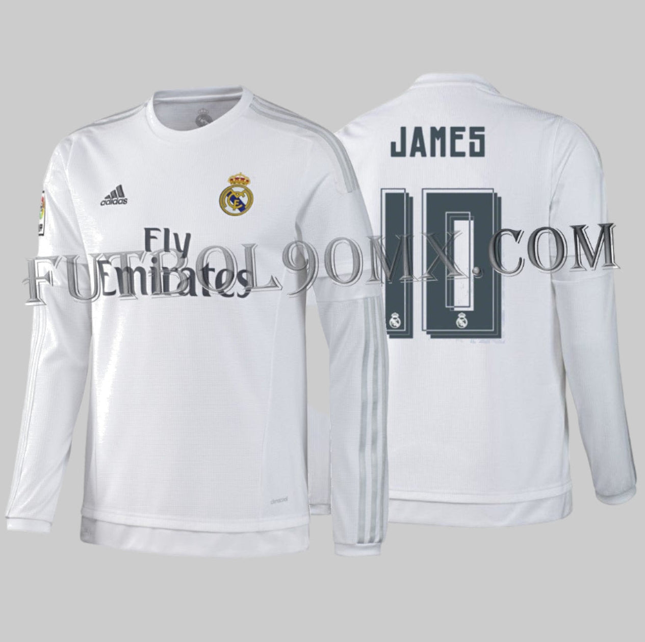 ADIDAS JAMES RODRIGUEZ REAL MADRID JERSEY MANGA LARGA DE CASA 2015/16 1