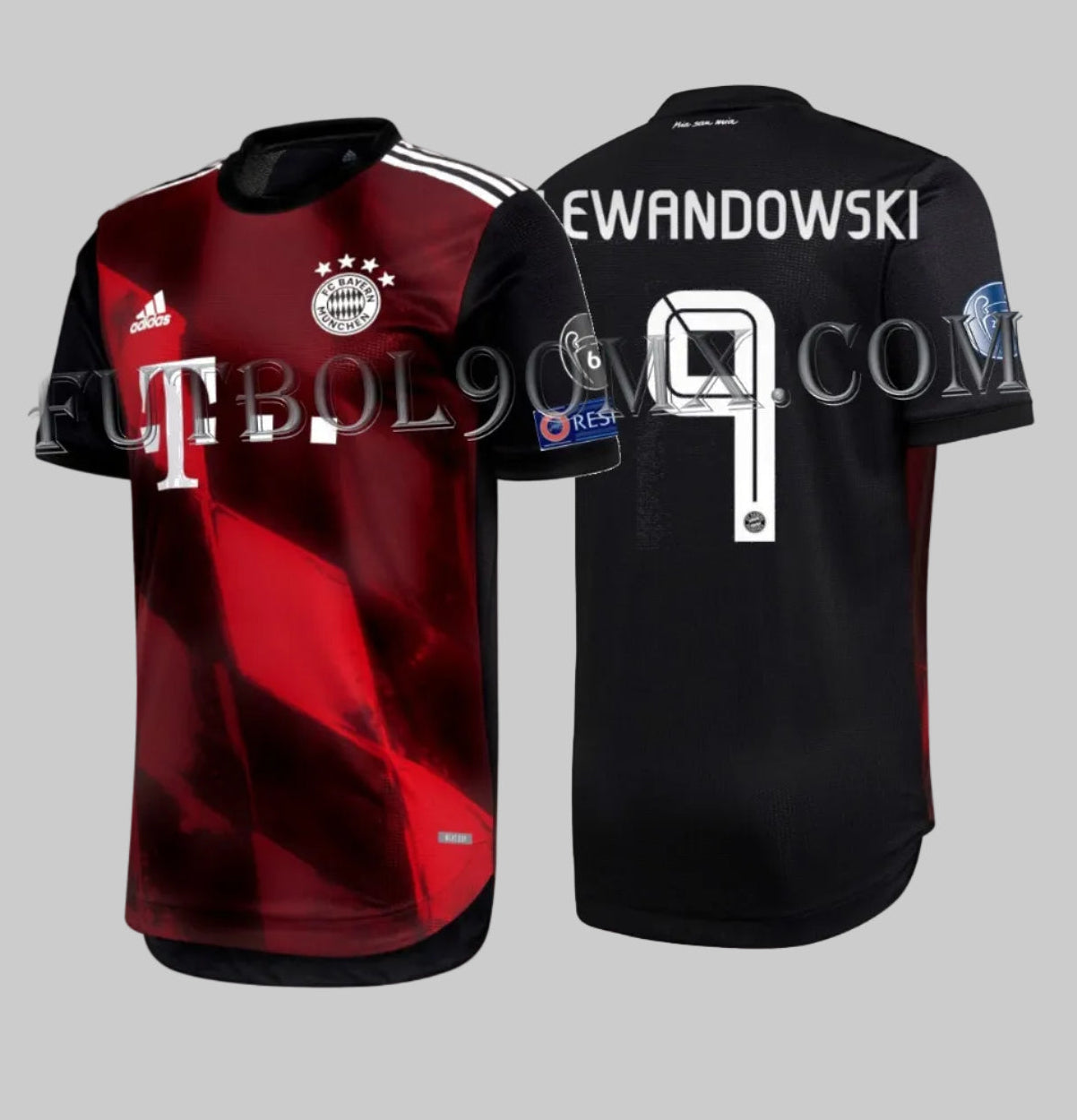 ADIDAS ROBERT LEWANDOWSKI BAYERN MUNICH AUTHENTIC MATCH JERSEY TERCERO UEFA CHAMPIONS LEAGUE 2020/21 1