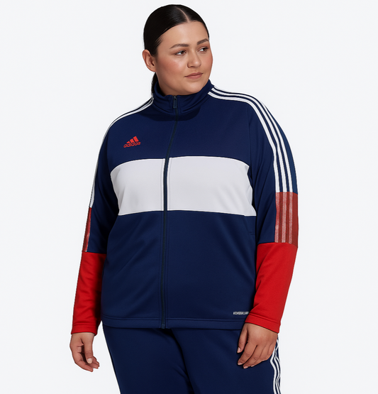 ADIDAS TIRO 21 CHAMARRA DEPORTIVA TALLA PLUS PARA MUJER 1