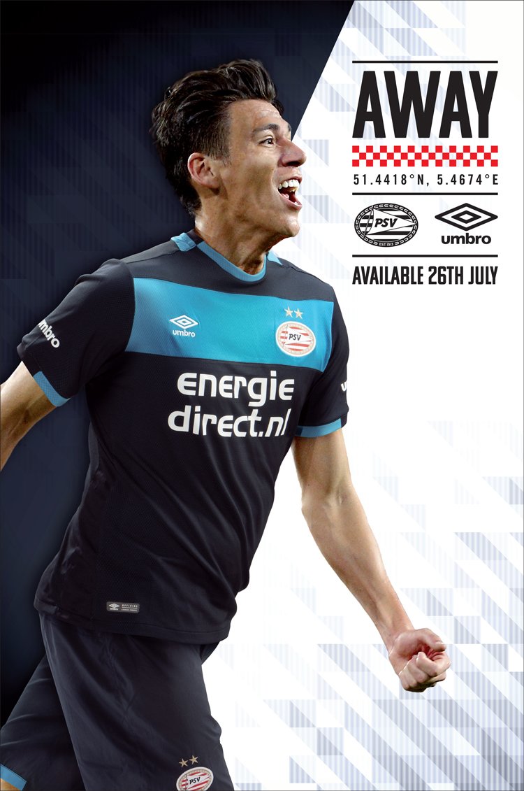 UMBRO PSV EINDHOVEN SHORTS DE VISITA PARA NIÑO 2016/17 6