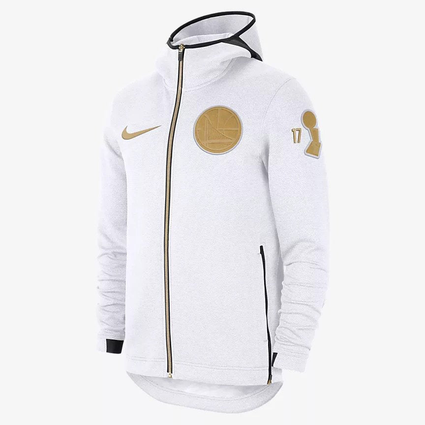 NIKE NBA CHAMPIONS GOLDEN STATE WARRIORS SUDADERA TROPHY RING BANNER THERMA FLEX
