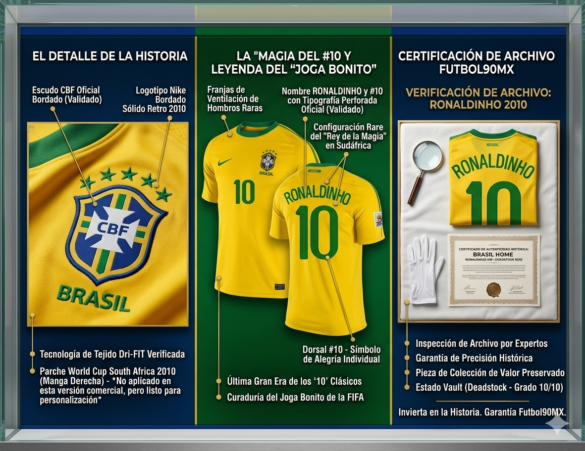 NIKE RONALDINHO BRASIL JERSEY DE CASA COPA MUNDIAL FIFA 2010 5