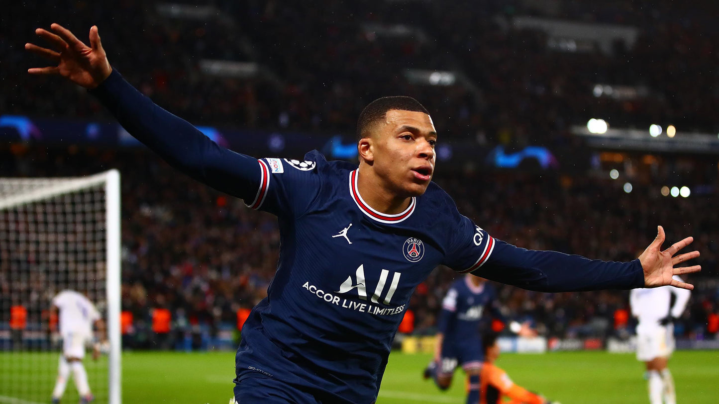 JORDAN KYLIAN MBAPPE PSG PARIS SAINT-GERMAIN UEFA CHAMPIONS LEAGUE ADV VAPOR MATCH JERSEY DE CASA 2021/22 8