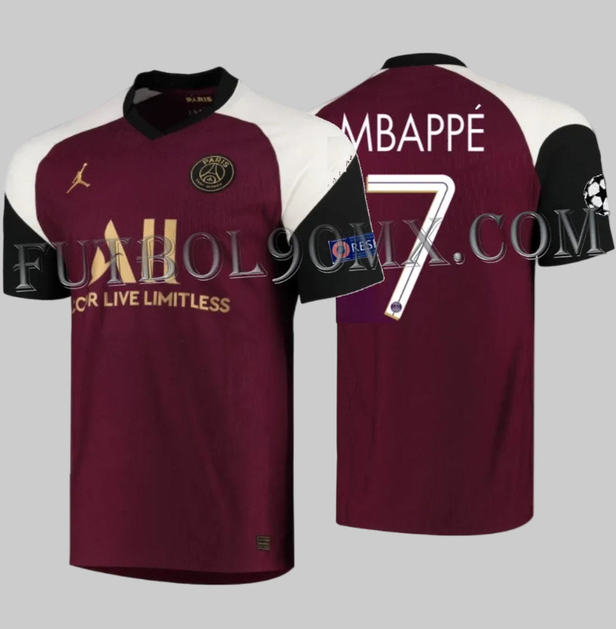 JORDAN KYLIAN MBAPPE PARIS SAINT-GERMAIN PSG JERSEY TERCERO VAPOR MATCH UEFA CHAMPIONS LEAGUE 2020/21 1