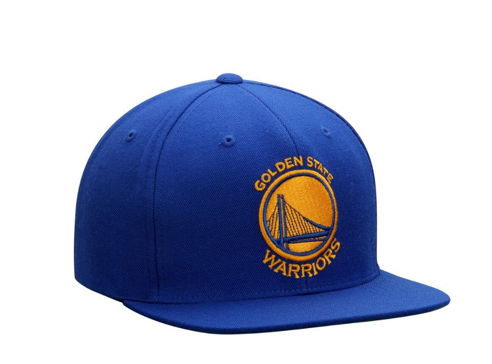 MITCHELL AND NESS NBA GORRA AJUSTABLE DE LANA ROYAL GOLDEN STATE WARRIORS 3