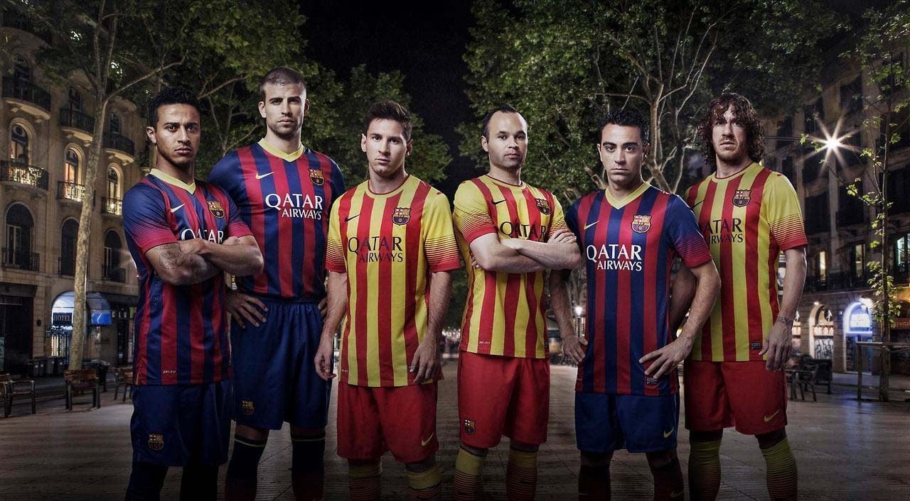 NIKE ANDRES INIESTA FC BARCELONA JERSEY DE VISITA 2013/14 6