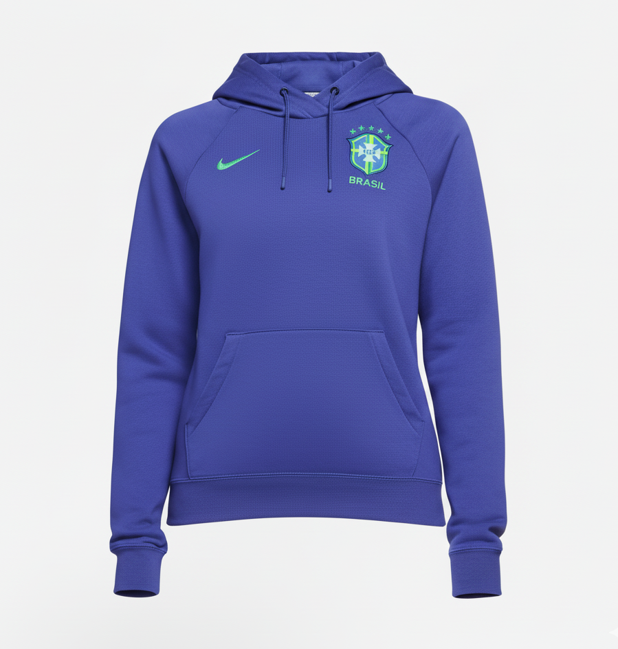 NIKE BRASIL SUDADERA FLEECE CON GORRA PARA MUJER 2022 5