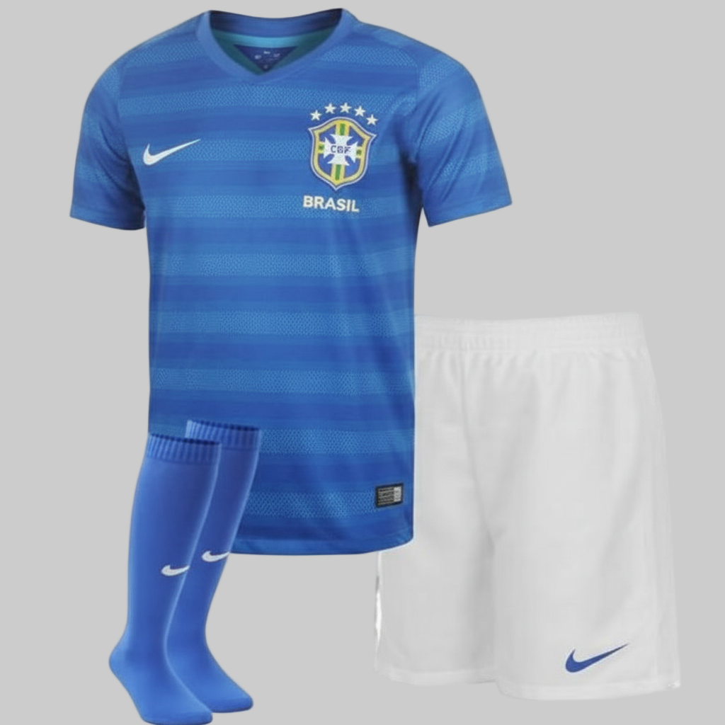NIKE BRASIL UNIFORME DE VISITA PARA NIÑOS PEQUEÑOS COPA MUNDIAL FIFA 2014 0