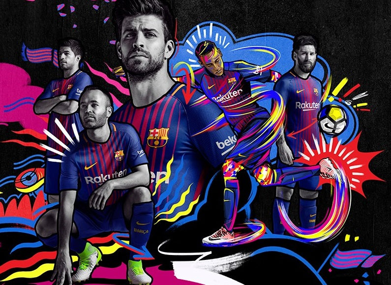 NIKE CAPITAN TSUBASA FC BARCELONA JERSEY DE CASA 2017/18 6