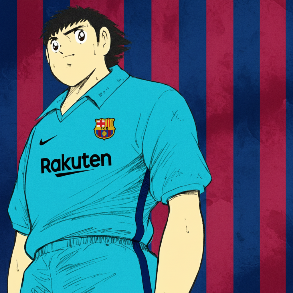 NIKE CAPITAN TSUBASA FC BARCELONA JERSEY DE VISITA 2017/18 5