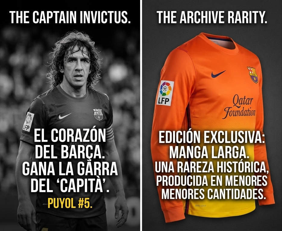 NIKE CARLES PUYOL FC BARCELONA JERSEY MANGA LARGA DE VISITA 2012/13