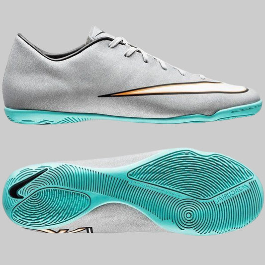 NIKE CR7 MERCURIAL VICTORY V CR IC ZAPATOS PARA FUTBOL SALA Plata 1