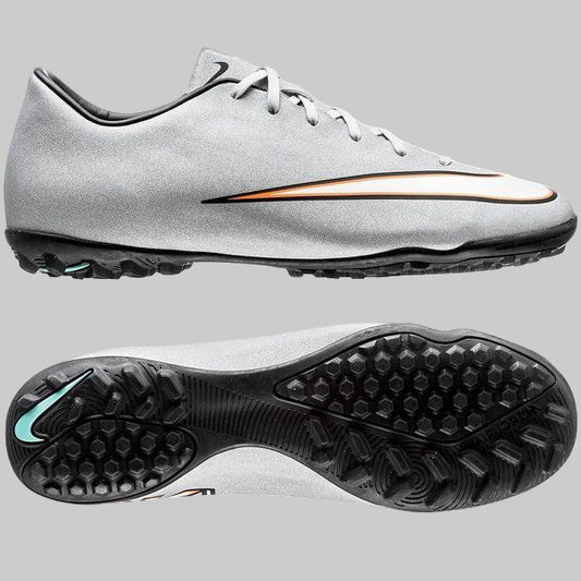 NIKE CR7 MERCURIAL VICTORY V CR TF TURF ZAPATOS DE FUTBOL PARA CESPED ARTIFICIAL Plata 1