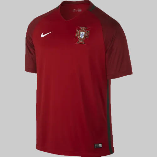 Jersey Nike Portugal Home Euro 2016 de Cristiano Ronaldo #7, edición de archivo con parches oficiales de la UEFA y tecnología Dri-FIT.