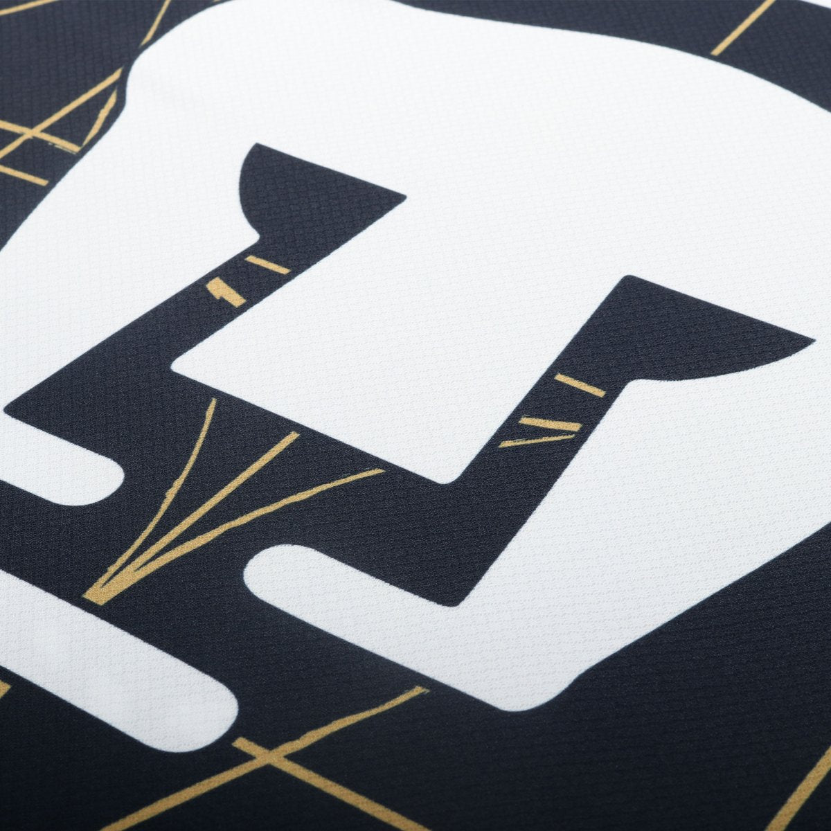 Logotipo macro en frente de jersey Nike de visita Pumas UNAM 2024/25 de C. Huerta # 12 