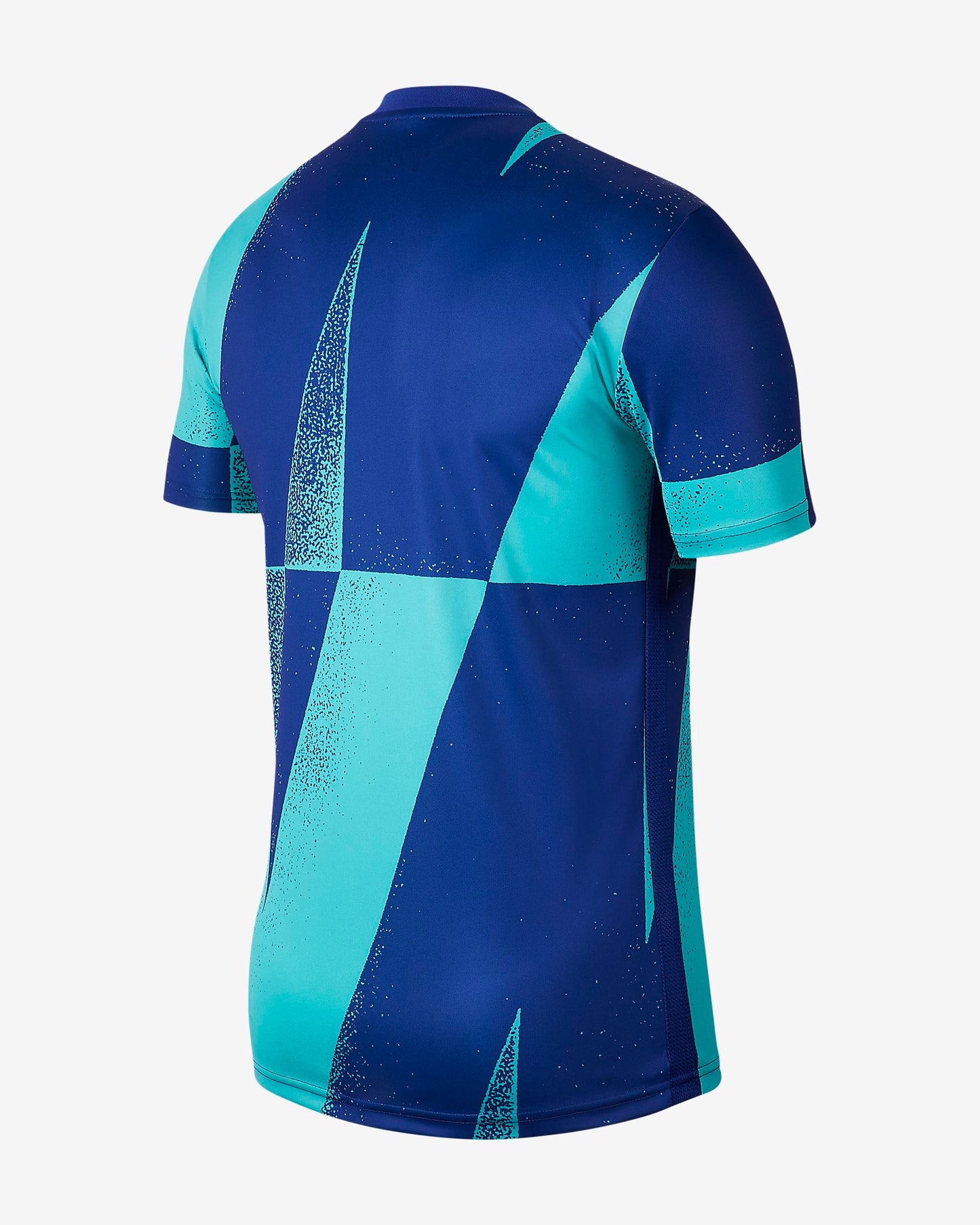 Vista de la espalda y textura del tejido Dri-FIT del jersey Barça UCL BV4864-406