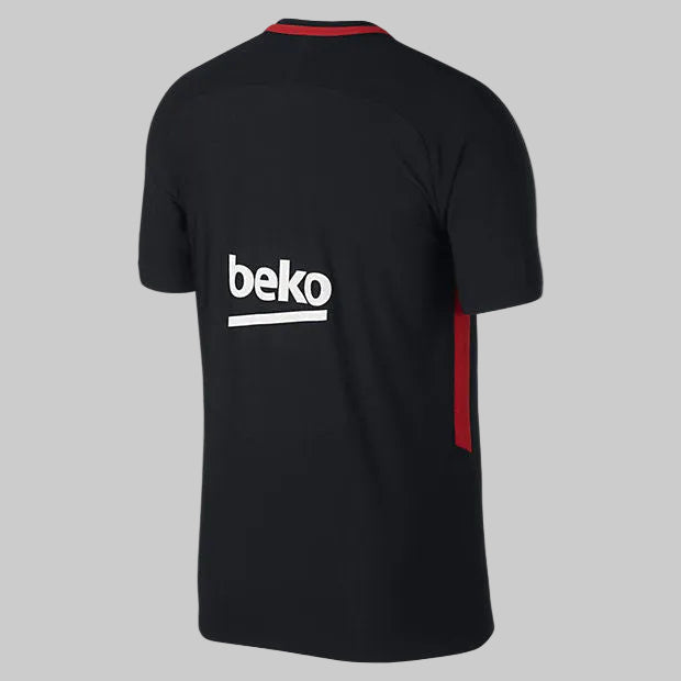 Vista posterior del Jersey de entrenamiento Nike FC Barcelona 2017-18 versión Aeroswift de jugador color negro.