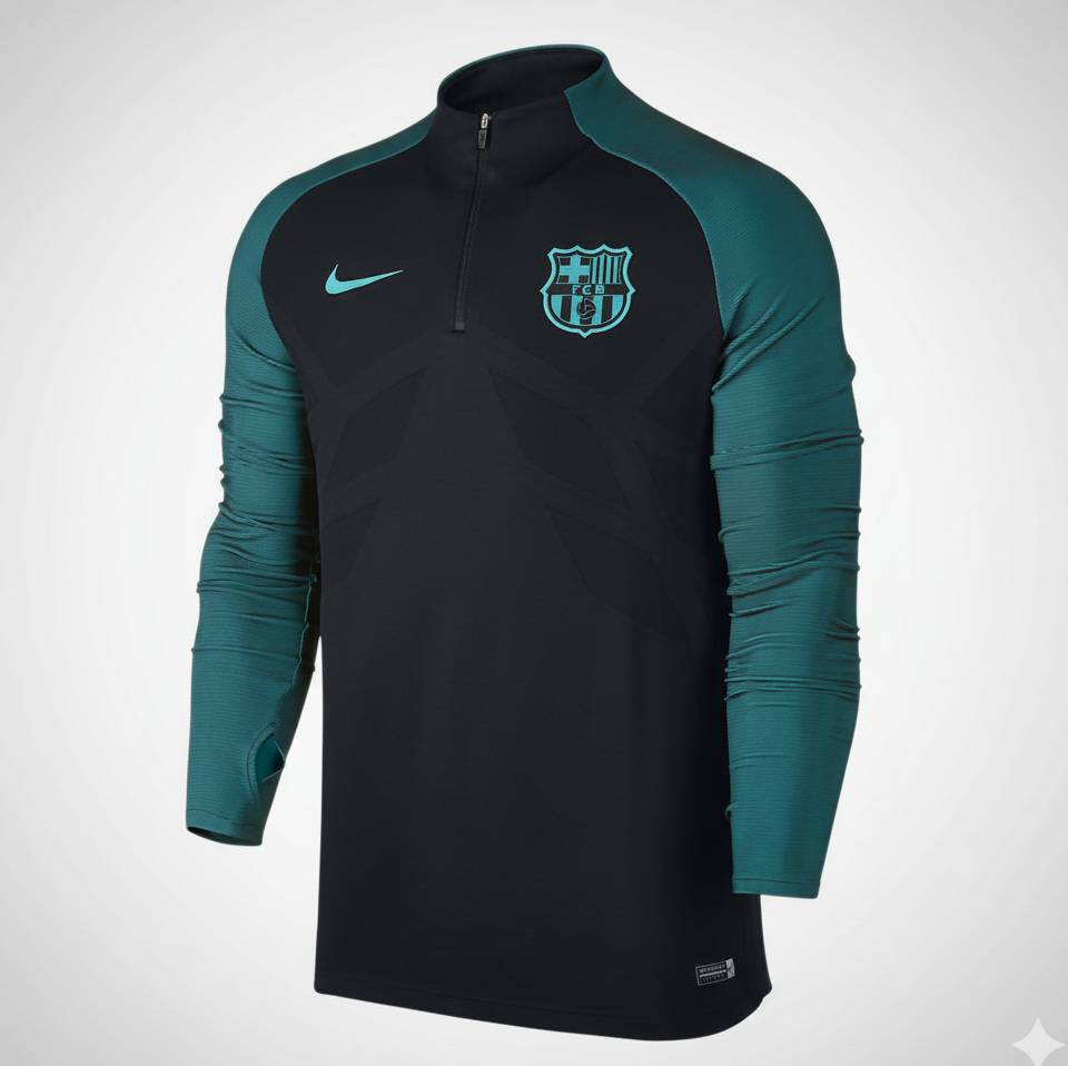 NIKE FC BARCELONA PLAYERS SUDADERA AEROSWIFT STRIKE DE ENTRENAMIENTO 2016/17 Negro 0