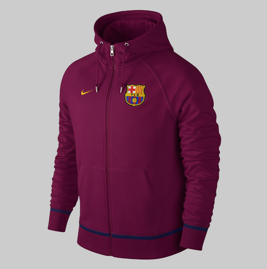NIKE FC BARCELONA SUDADERA AW77 COVERT DE GORRA CON CIERRE COMPLETO 2015/16 Berry dinámico 0
