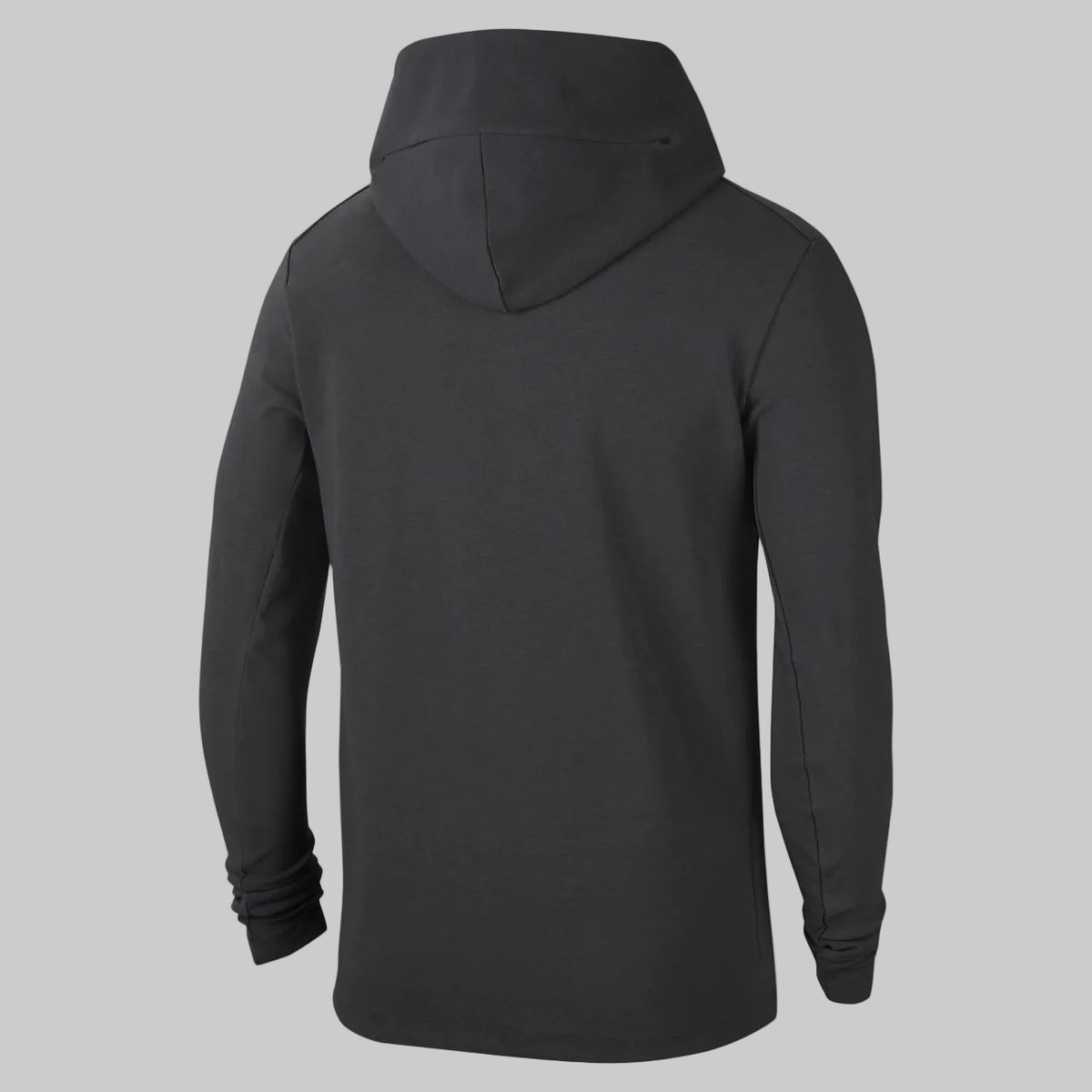 Vista posterior de la chamarra Nike FC Barcelona Tech Pack 2019/20 (Ref. CI2125-070) con capucha en la Historical Archive Boutique de Futbol90MX