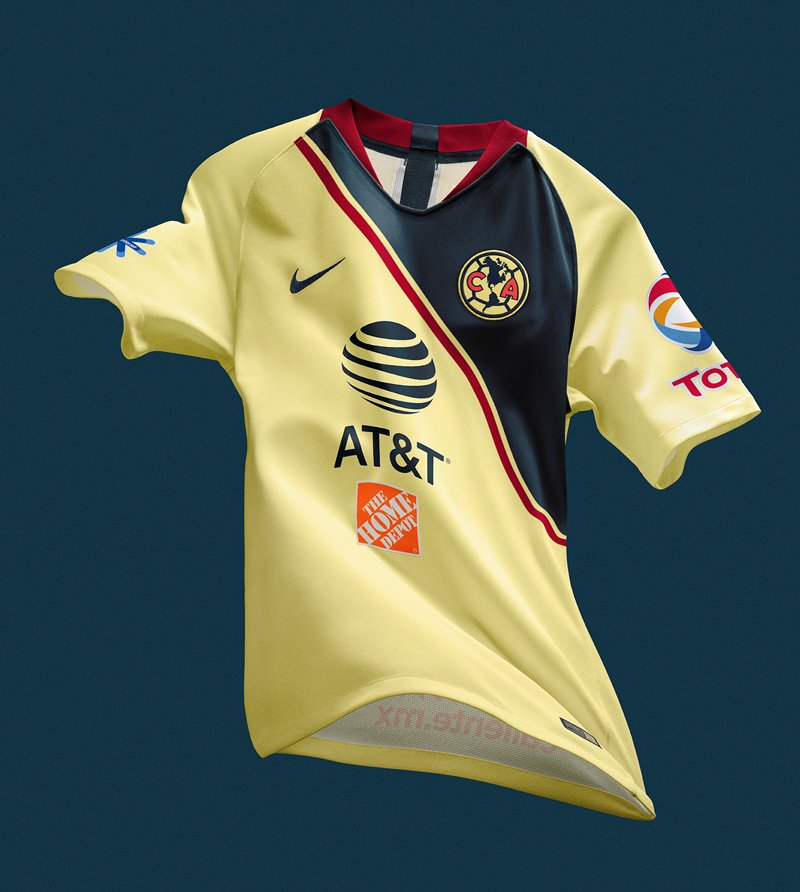 Patrocinadores Oficiales AT&T Home Depot Corona y Caliente en Jersey Club America 2018-19