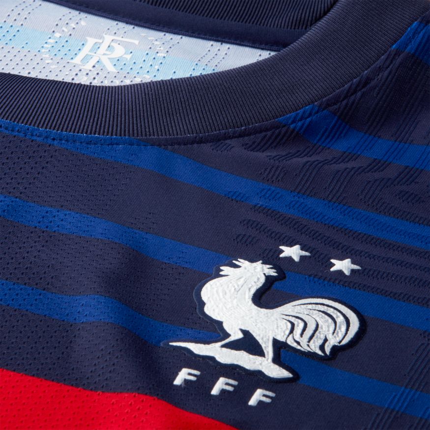 Escudo de termosellado en Jersey Vapor Math Francia local de Mbappe para la Euro 2020 21