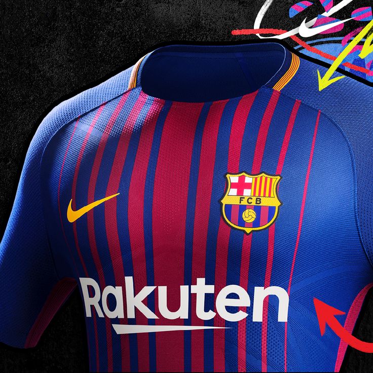 Detalle del tejido técnico con tecnología AeroSwift de Nike en el jersey auténtico Vapor Match FC Barcelona Local 2017/18 con tipografía oficial de Lionel Messi 10