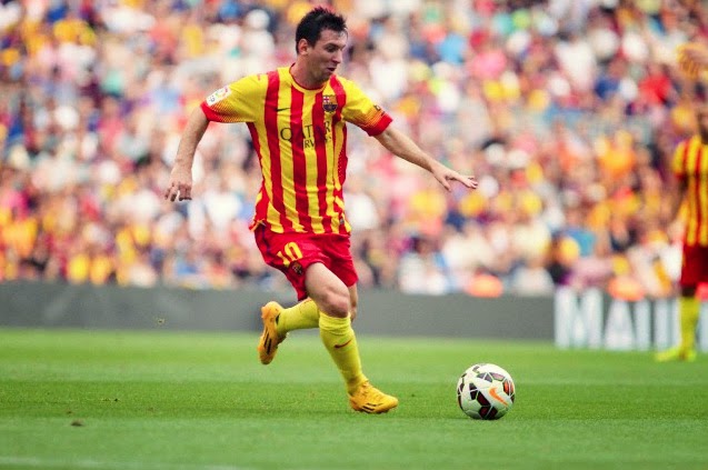 NIKE LIONEL MESSI FC BARCELONA JERSEY DE VISITA 2013/14 5