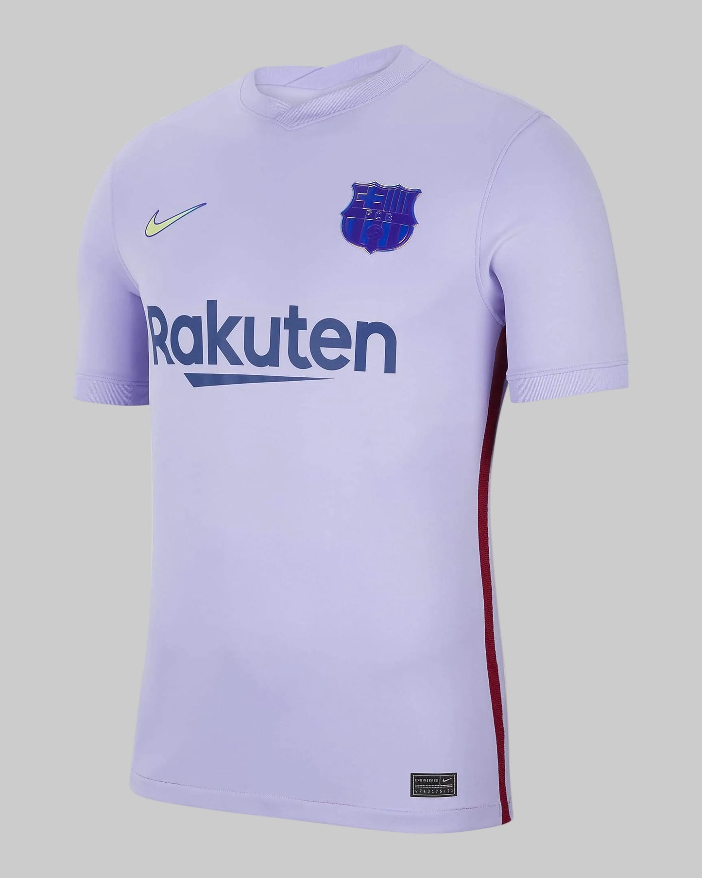 Jersey con Dorsal oficial Messi 10 tipografía FC Barcelona temporada 2021-22 morado.