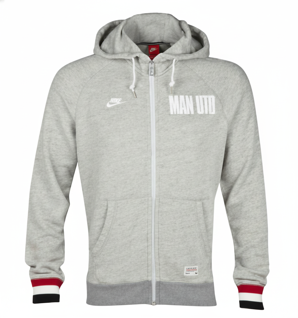 NIKE MANCHESTER UNITED COVERT SUDADERA CON GORRA Y CIERRE COMPLETO 2013/14 3