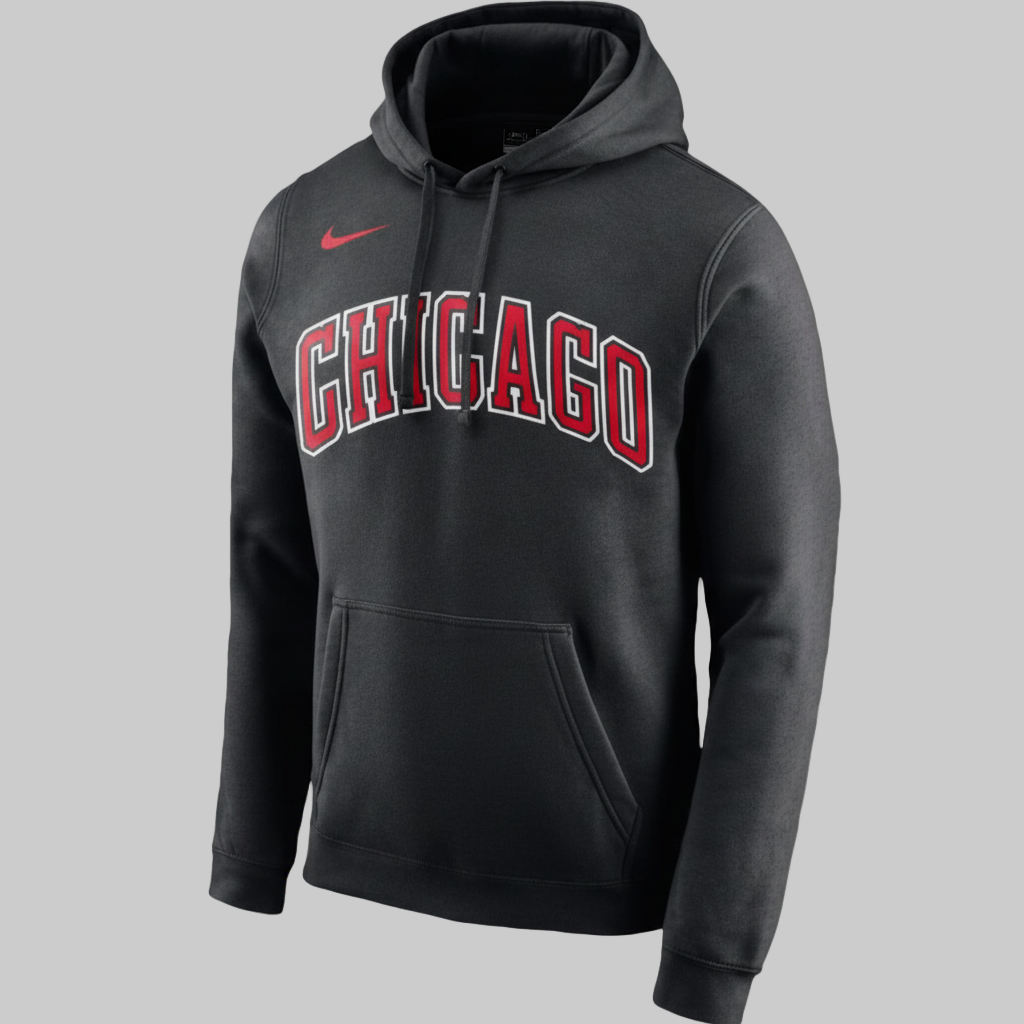 NIKE NBA CHICAGO BULLS CLUB WORDMARK SUDADERA CON GORRA Negro 0