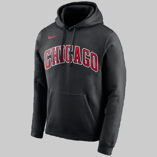 NIKE NBA CHICAGO BULLS CLUB WORDMARK SUDADERA CON GORRA Negro 3