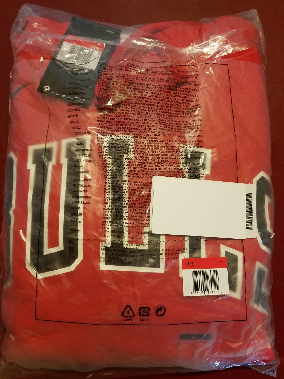 NIKE NBA CHICAGO BULLS CLUB WORDMARK SUDADERA CON GORRA Rojo 3