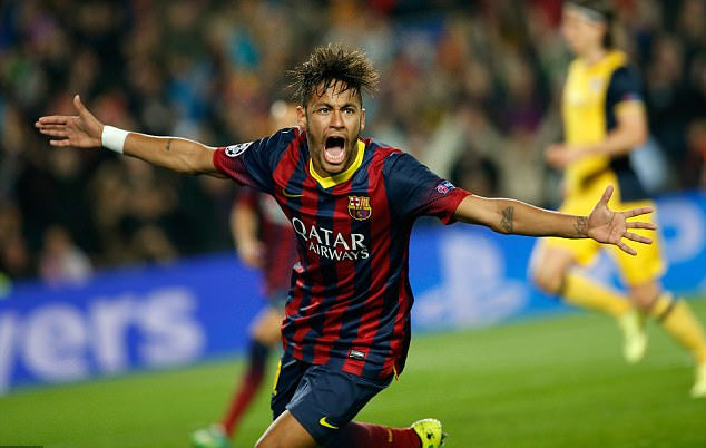 NIKE NEYMAR JR FC BARCELONA JERSEY DE CASA UEFA CHAMPIONS LEAGUE 2013/14 5