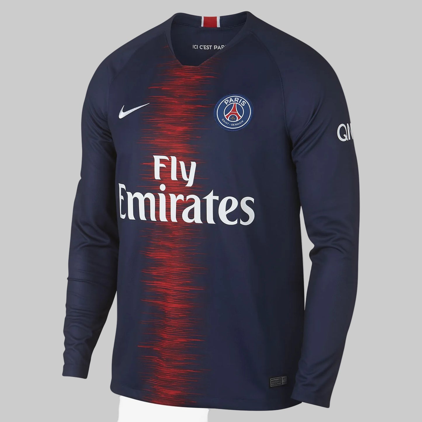 Jersey Nike PSG Home 2018-19 Manga Larga Neymar Jr 10 Fly Emirates Original