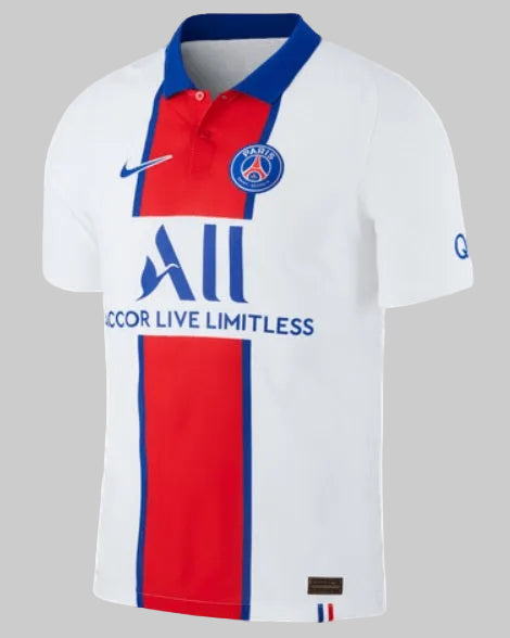Vista frontal de jersey Nike PSG Vapor Match Away UCL 2020/21 de Neymar Jr