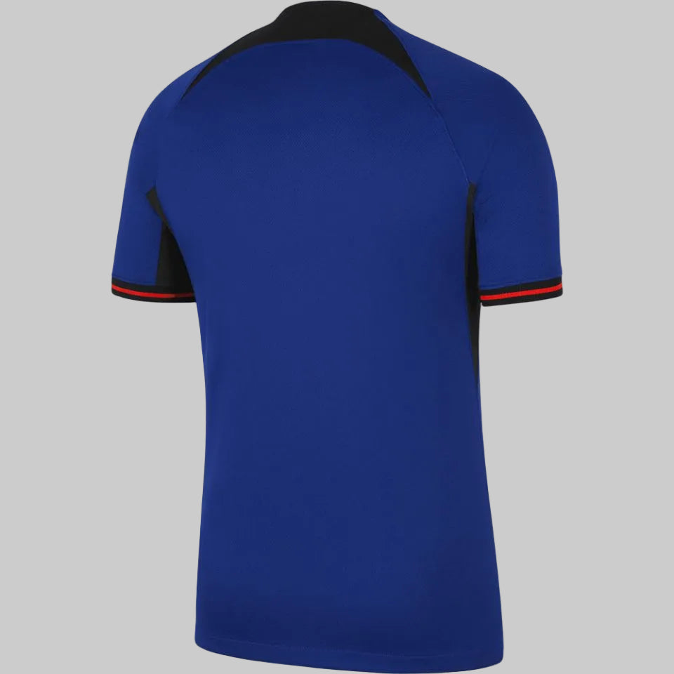 Vista posterior del Jersey Nike de Visita de Paises Bajos Copa Mundial FIFA 2022