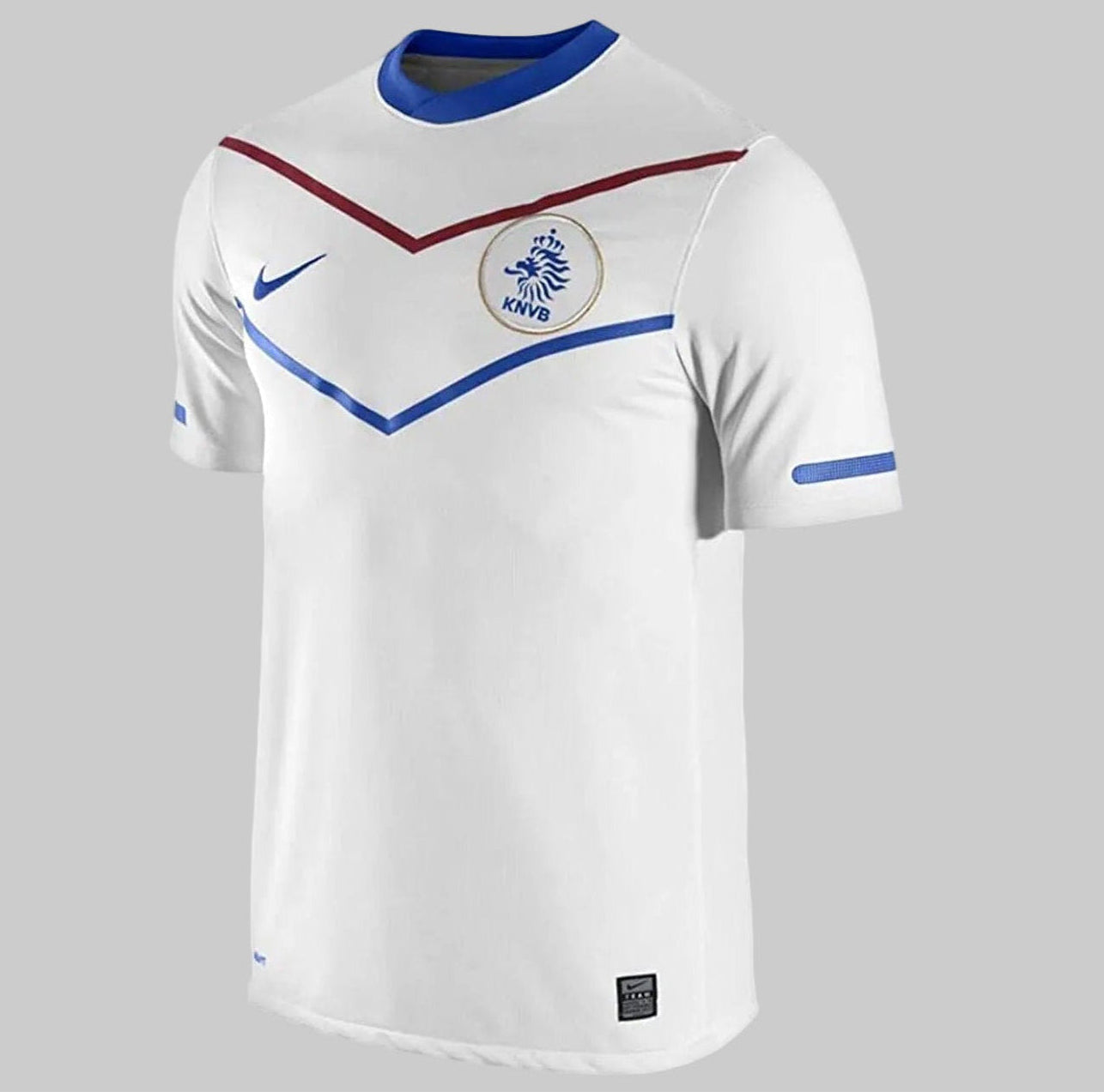 Vista frontal del jersey Nike Países Bajos Away 2010 de Robin van Persie en Futbol90MX