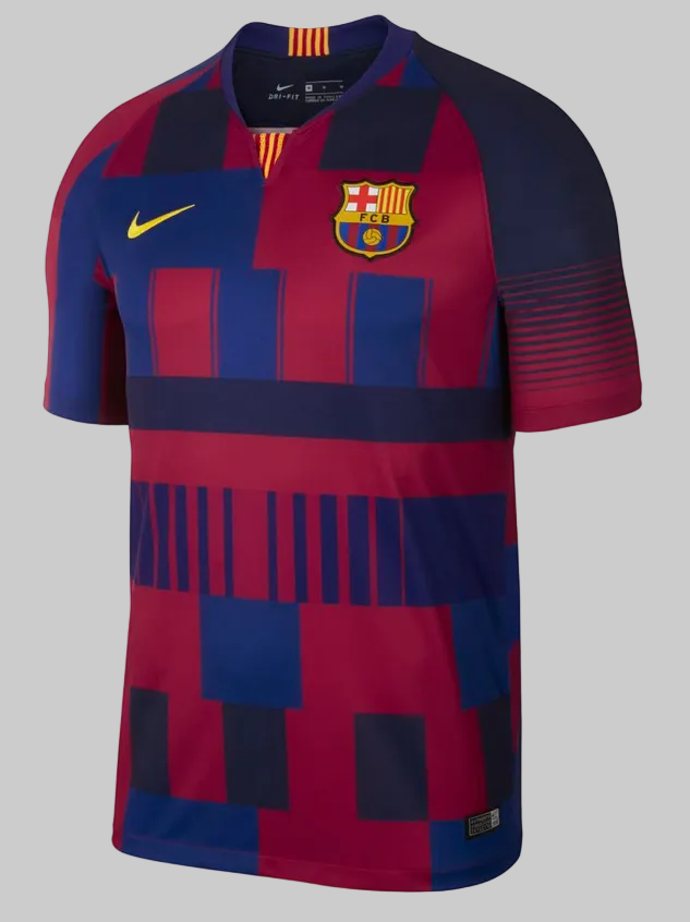 Vista principal frontal del Jersey Nike Ronaldinho FC Barcelona 20th Anniversary Mashup Legends Home 1999–2019 (Ref. 943025-456) stock Historical Archive Boutique de Futbol90MX