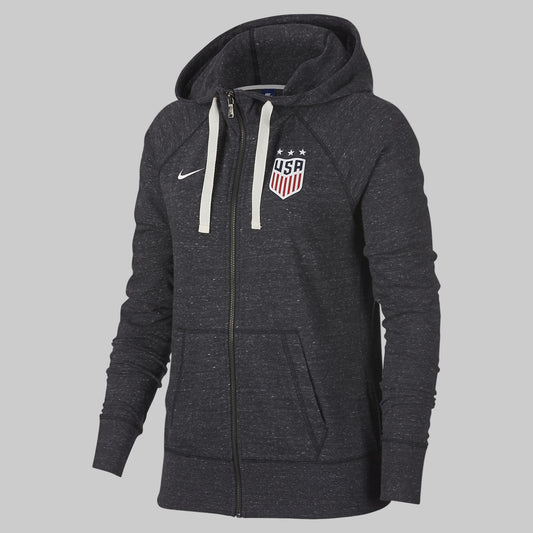 NIKE USA USWNT SUDADERA GYM VINTAGE CON GORRA Y CIERRE COMPLETO PARA MUJER 1